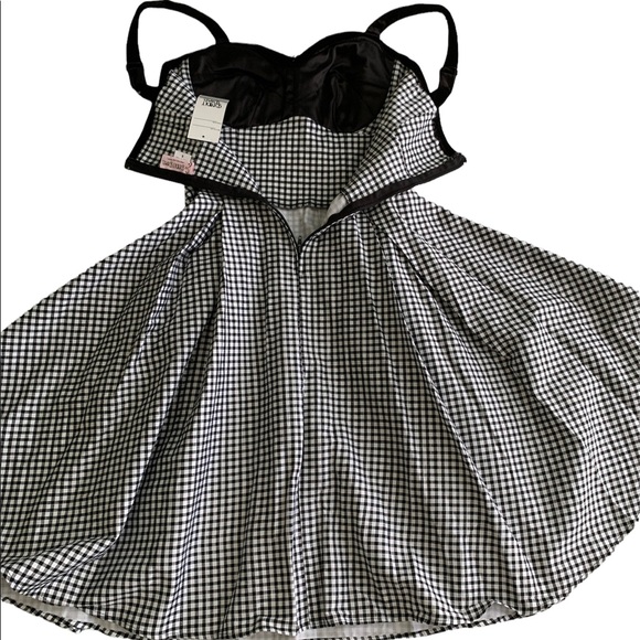 Deadly Dames Pin Up Dress Micheline Pitt Courtesan Swing Gingham S - Picture 12 of 13